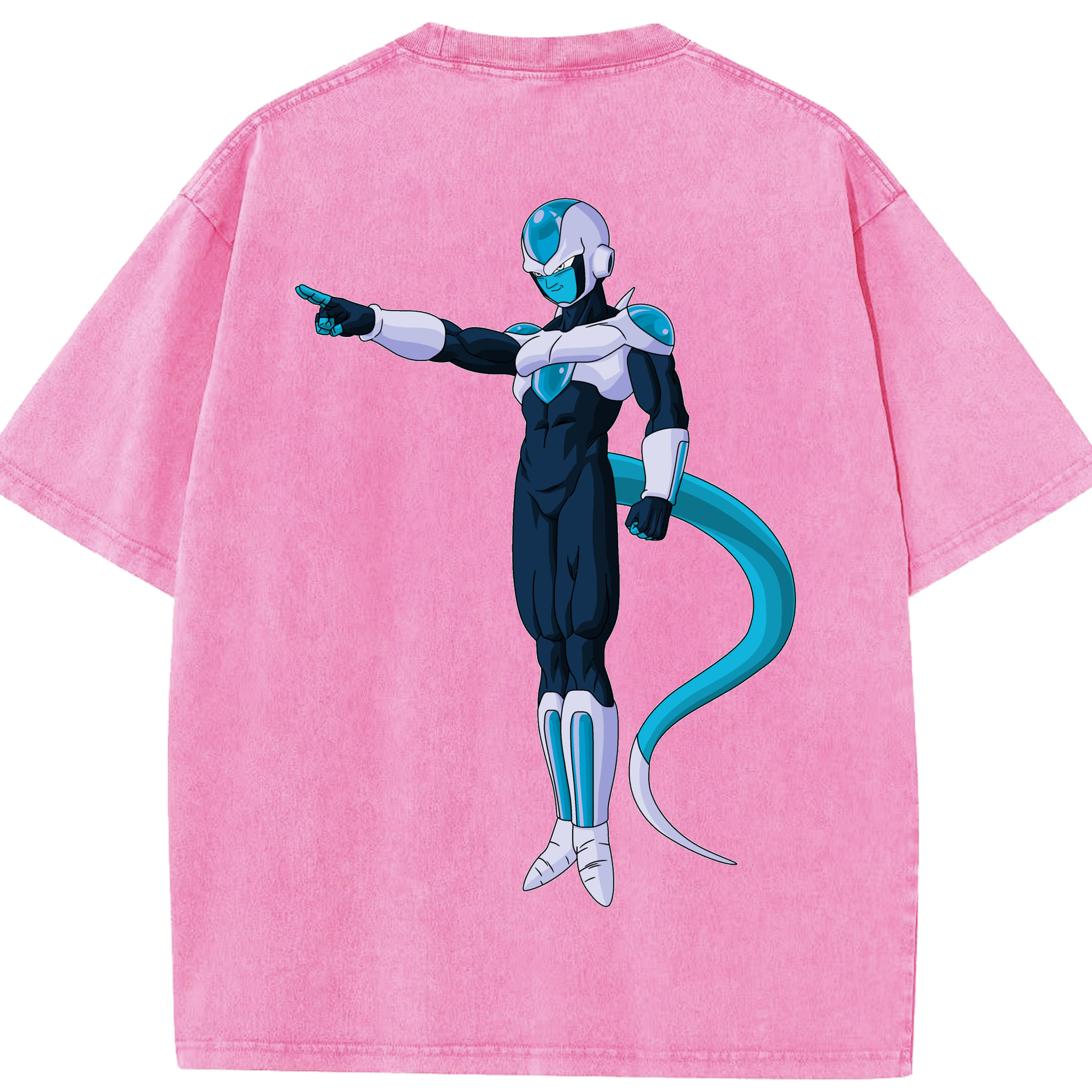 （画像用） ドラゴンボール フリーザ DRAGON BALL Frieza 綿100% ヴィンテージ風 半袖Tシャツ（背面プリント）